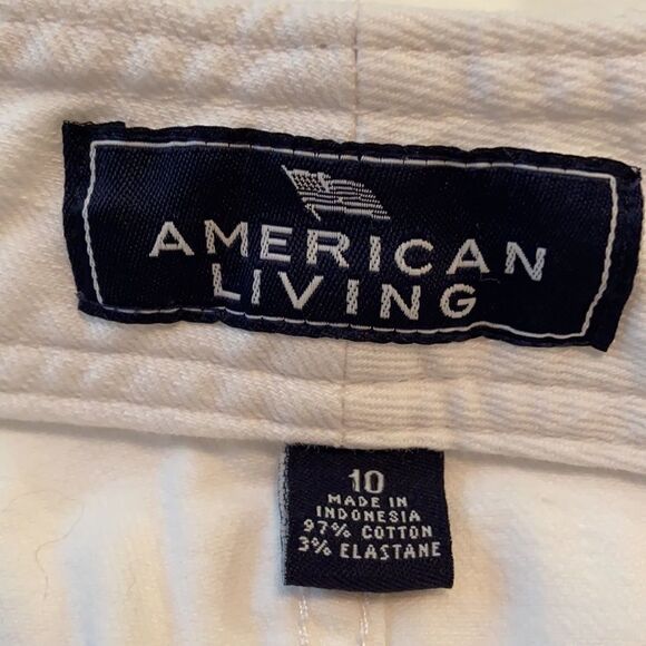 American Living White denim Cropped pants 10 - Picture 7 of 8